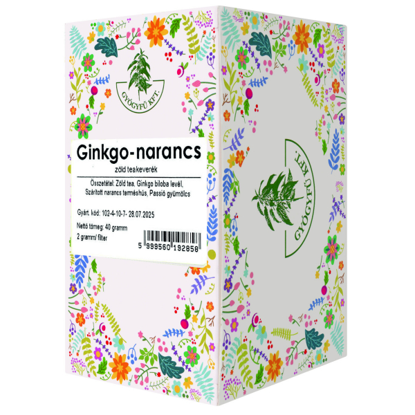 GINKGO-NARANCS ZÖLD TEA FILTER